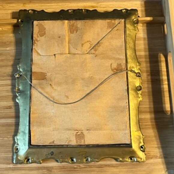 Vintage oil painting yellow rose signed artist Mada kitschy painting MCM*READ - Picture 4 of 4